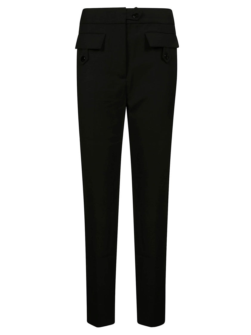 Ganni Lightweight Twill Pants With Tailored Silhouette
