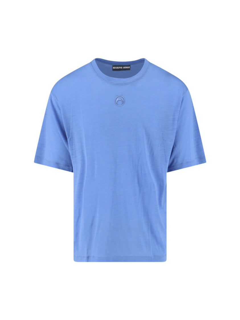 Marine Serre 2-Piece T-Shirt & Tank Top Set – White/Blue/Grey