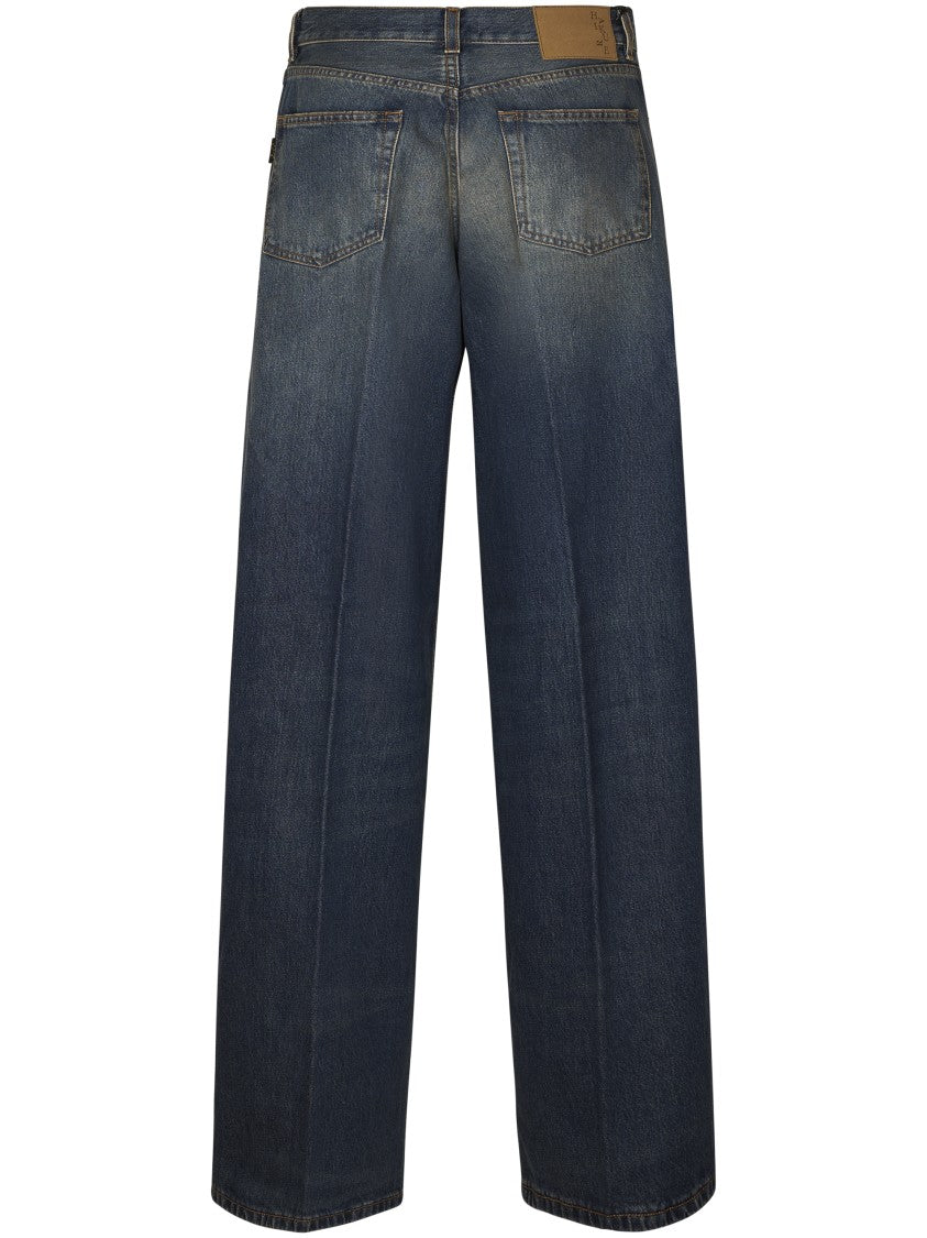 Haikure Wide-Leg Denim Jeans With Vintage Finish