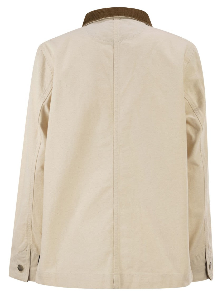 Patagonia Classic Casual Jacket With Ribbed Velvet Collar And Button Placket