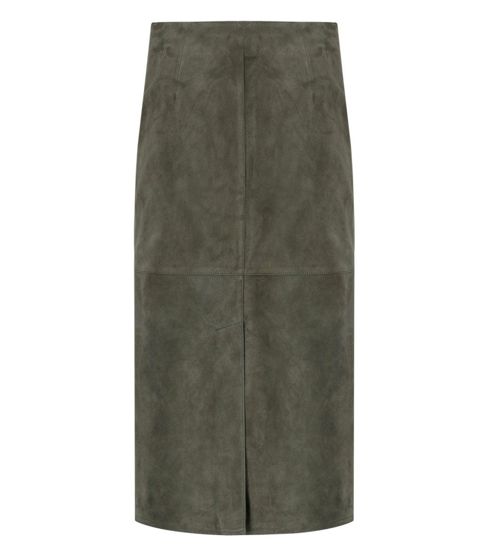 Max Mara Pala Khaki Midi Skirt