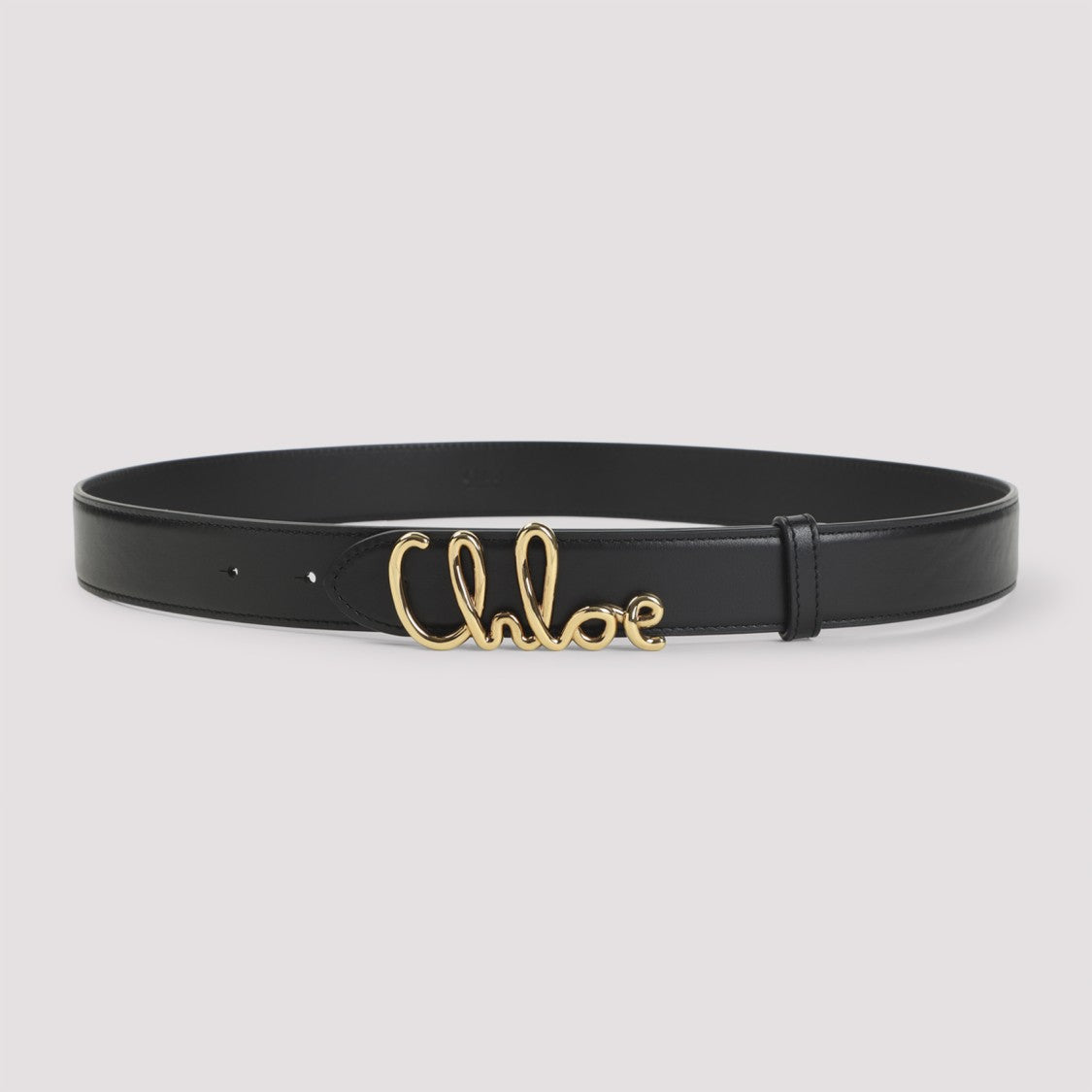 Chloé Adjustable Black Calf Leather Belt