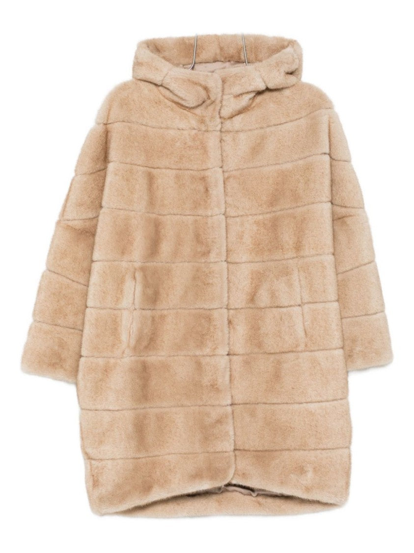 Betta Corradi Beige Faux Fur Coat