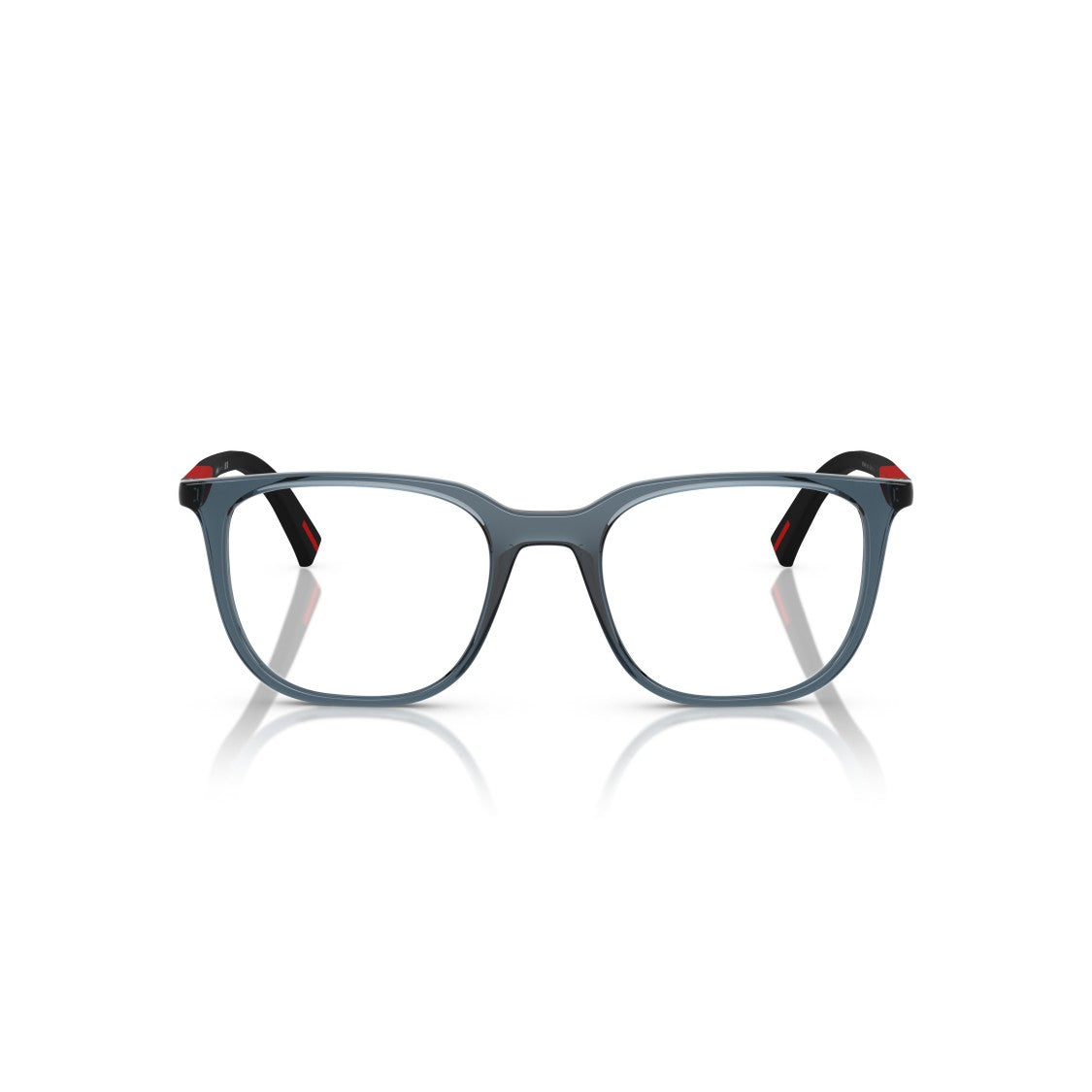 Prada Linea Rossa 0Ps 04Rv Translucent Smoky Blue Square Frame Eyeglasses