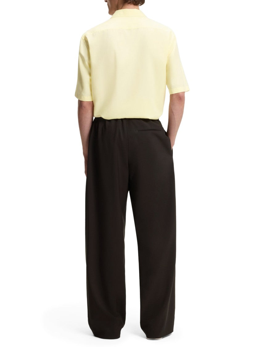 Boss Wide-Leg Trousers With Relaxed Fit And Drawstring Waistband