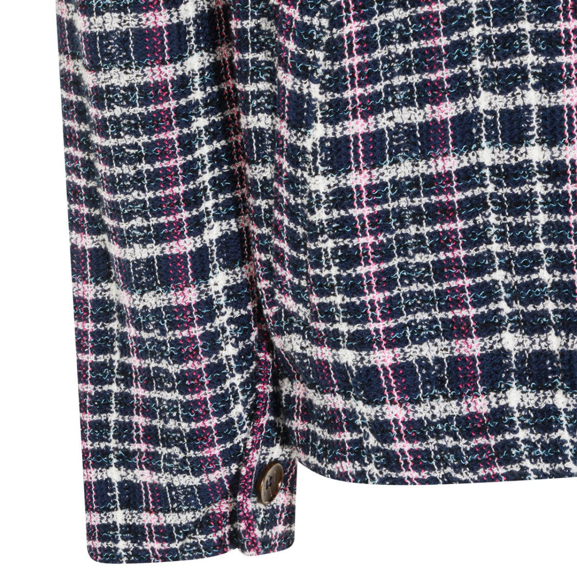 Etro Textured Plaid Jacket With Classic Collar And Chest Pocket