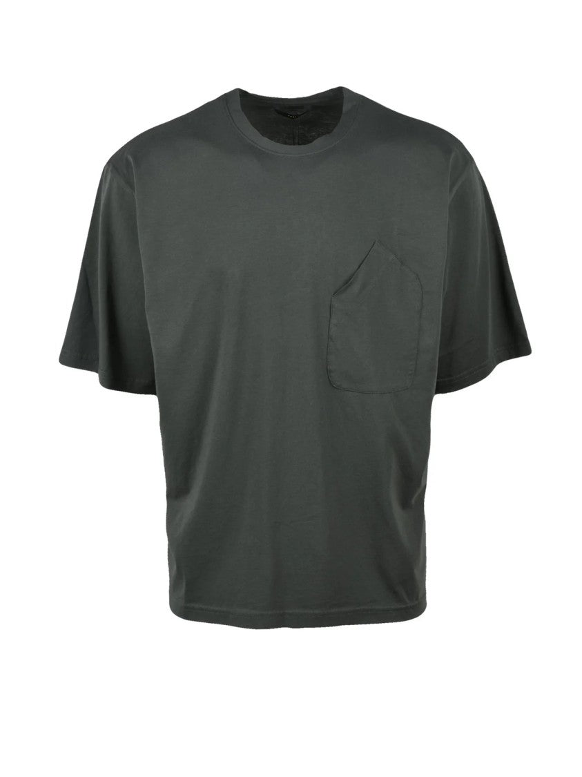 Hevo Military Green Soft Texture Chest Pocket Cotton T-Shirt