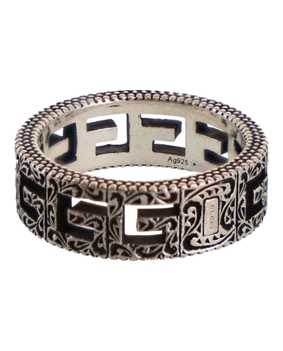 Gucci Sterling Silver G Cube Ring