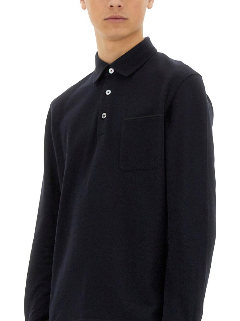 Zegna Long-Sleeved Cotton Polo