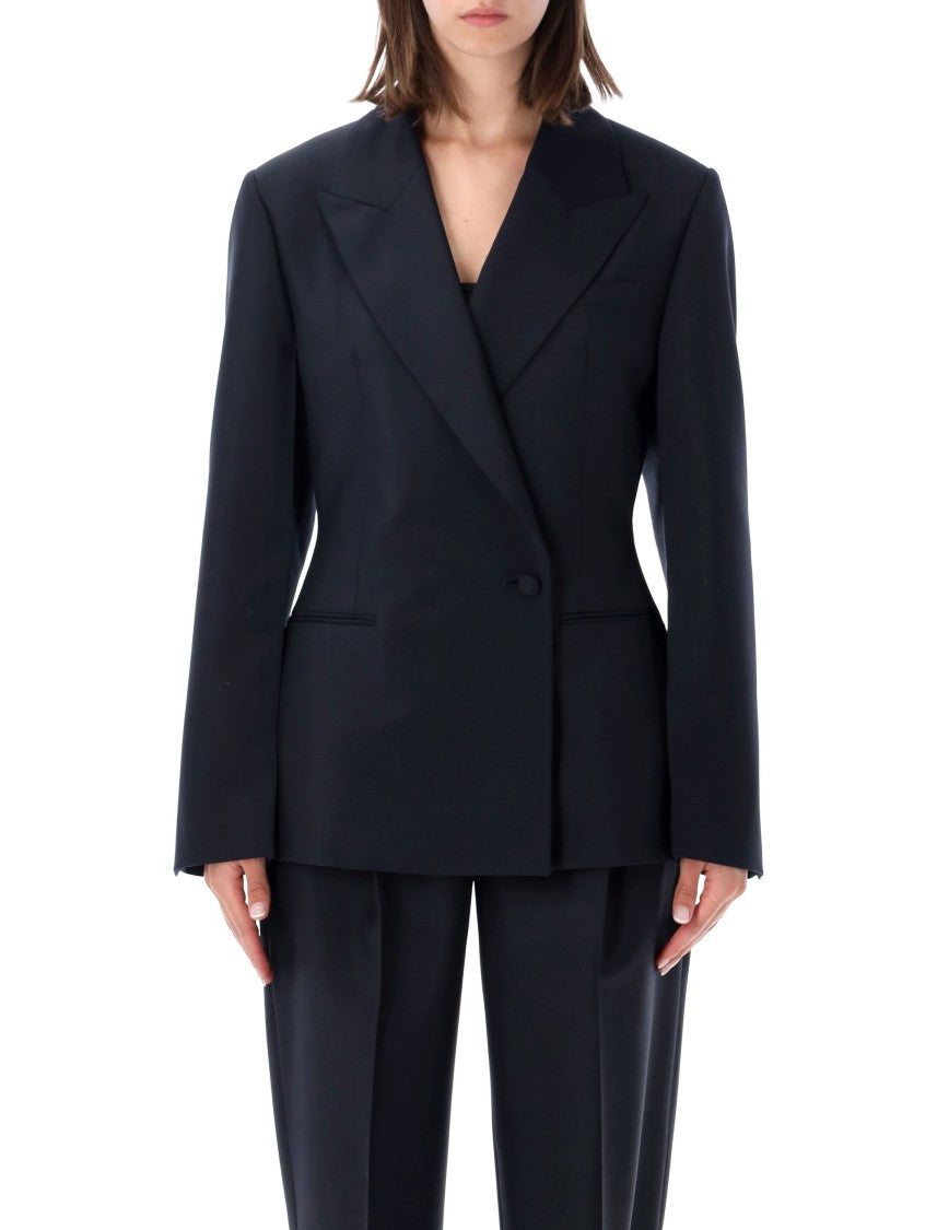Róhe Hourglass Wool-Blend One Button Blazer