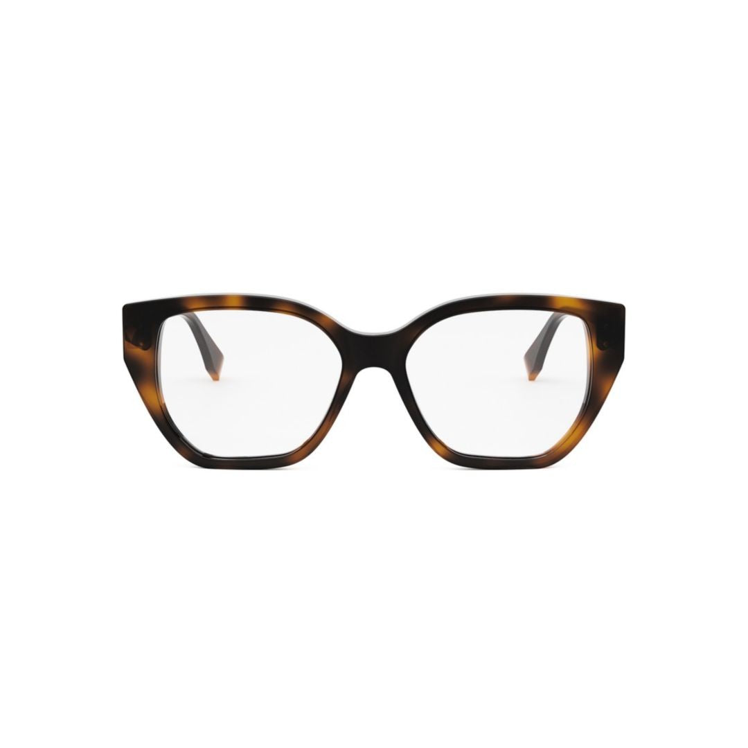 Fendi Fe50100i Oversized Tortoiseshell Square Frame Eyeglasses