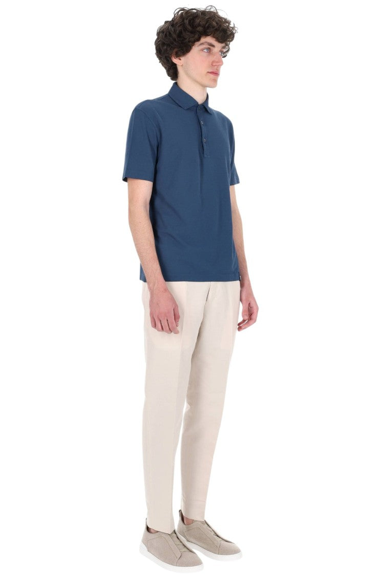 Drumohr Ice Cotton Pure Cotton Polo Shirt