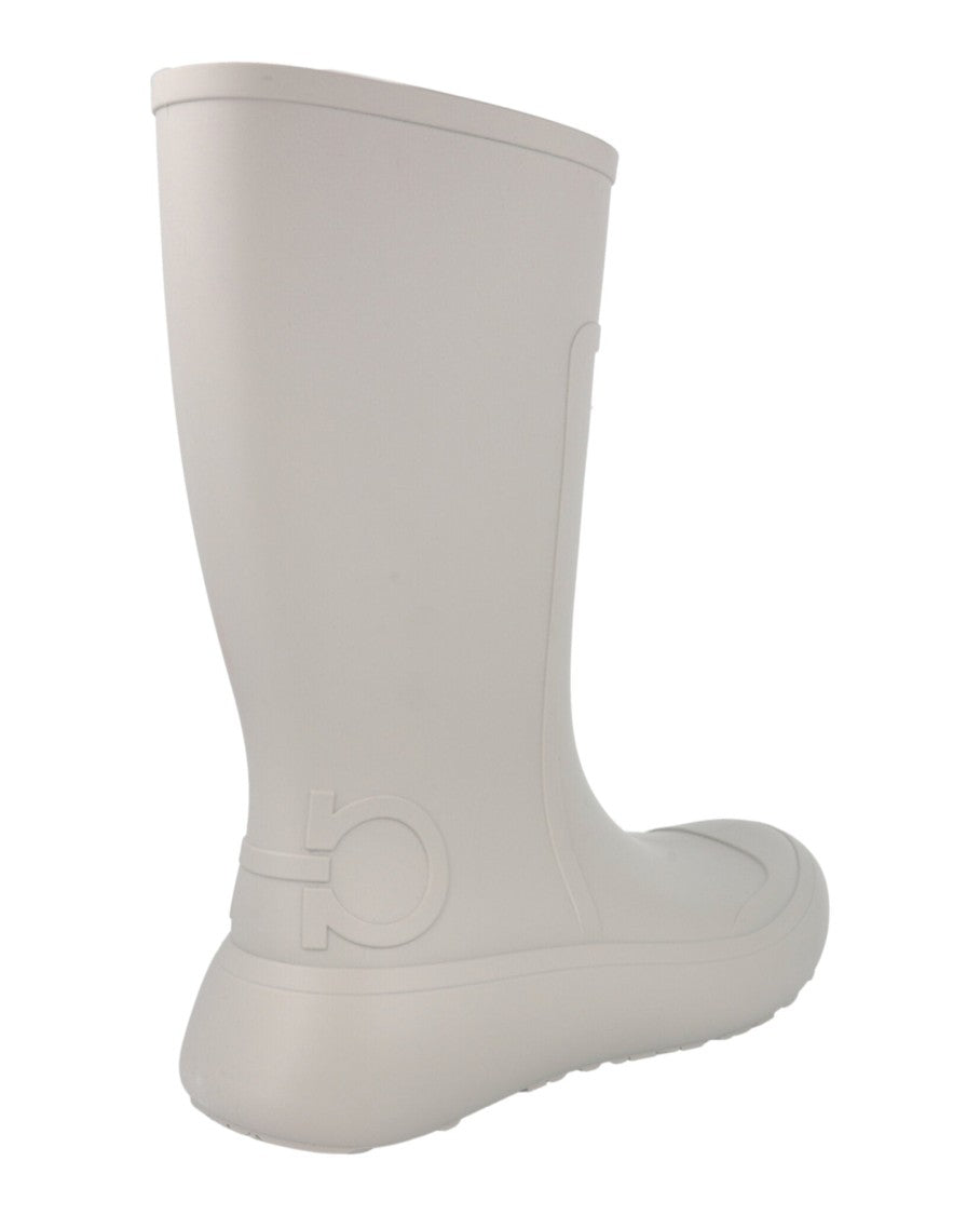 Ferragamo Gancini Mid-Calf Rainboots With Signature Design