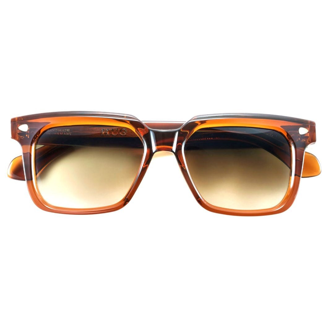 Hug Little Jhonson 24K Translucent Amber Acetate Sunglasses With Gradient Lenses