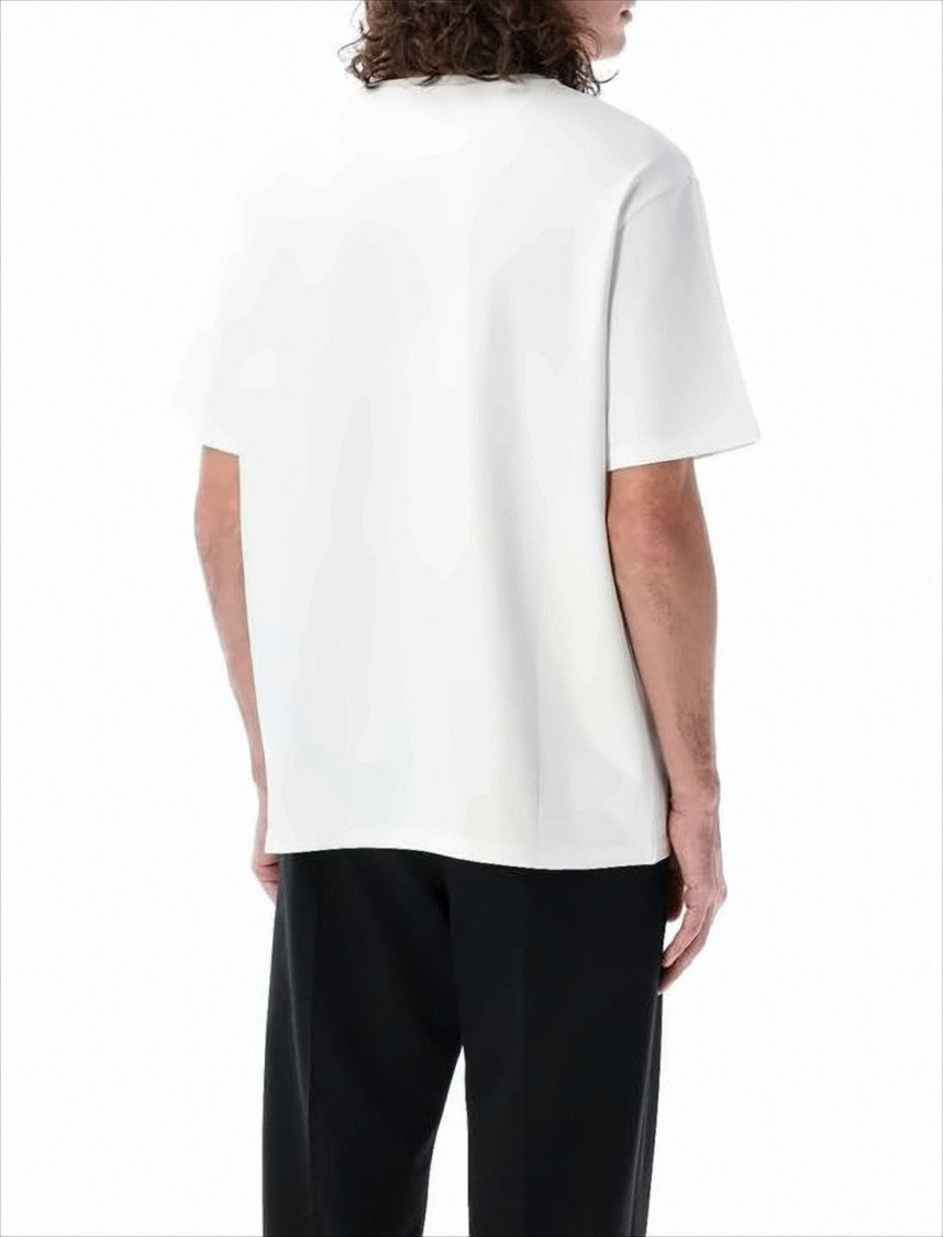 Bally Minimalist White Short-Sleeve T-Shirt With Emblem