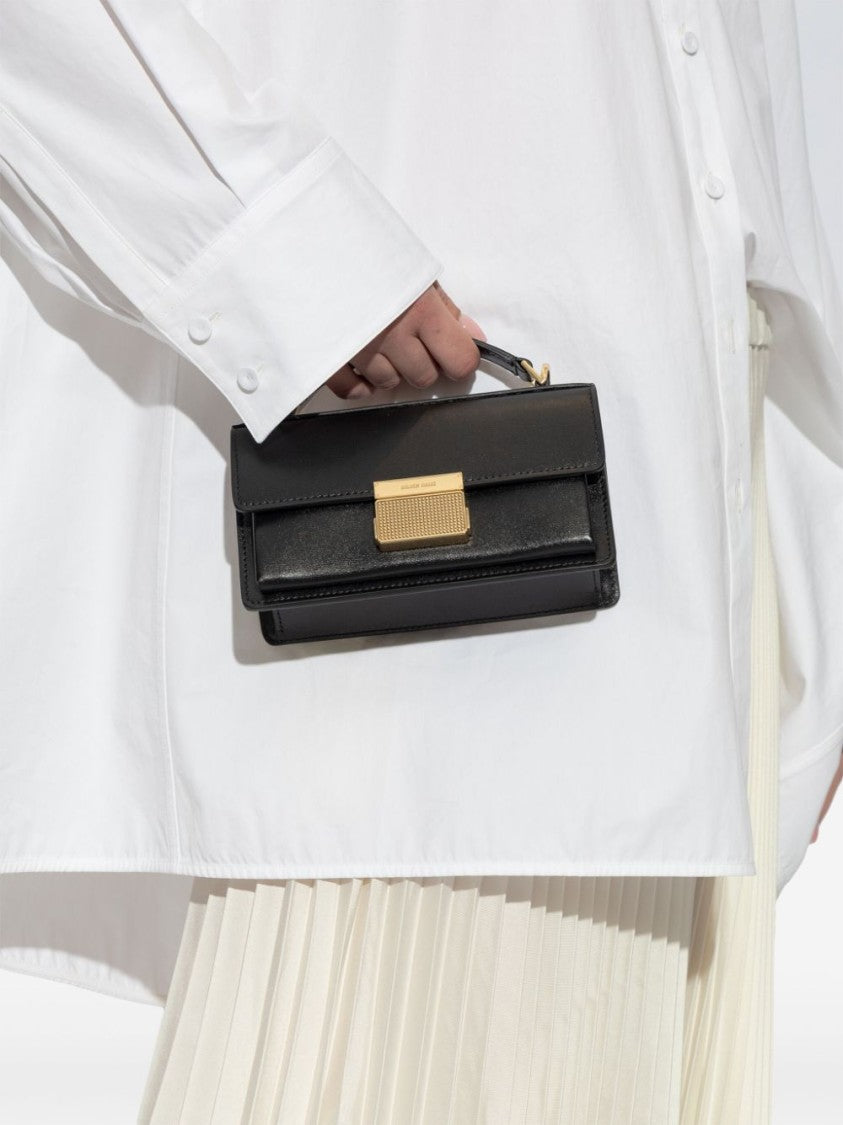 Golden Goose Calf Leather Handbag With Detachable Shoulder Strap