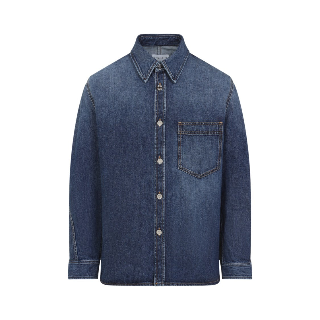 Givenchy Classic Denim Shirt With Button-Up Front