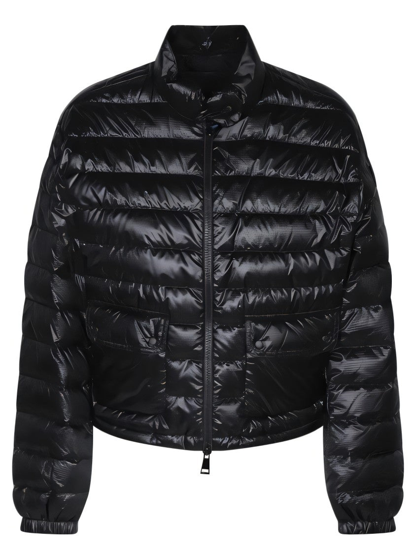 Moncler High Collar Cropped Puffer Jacket