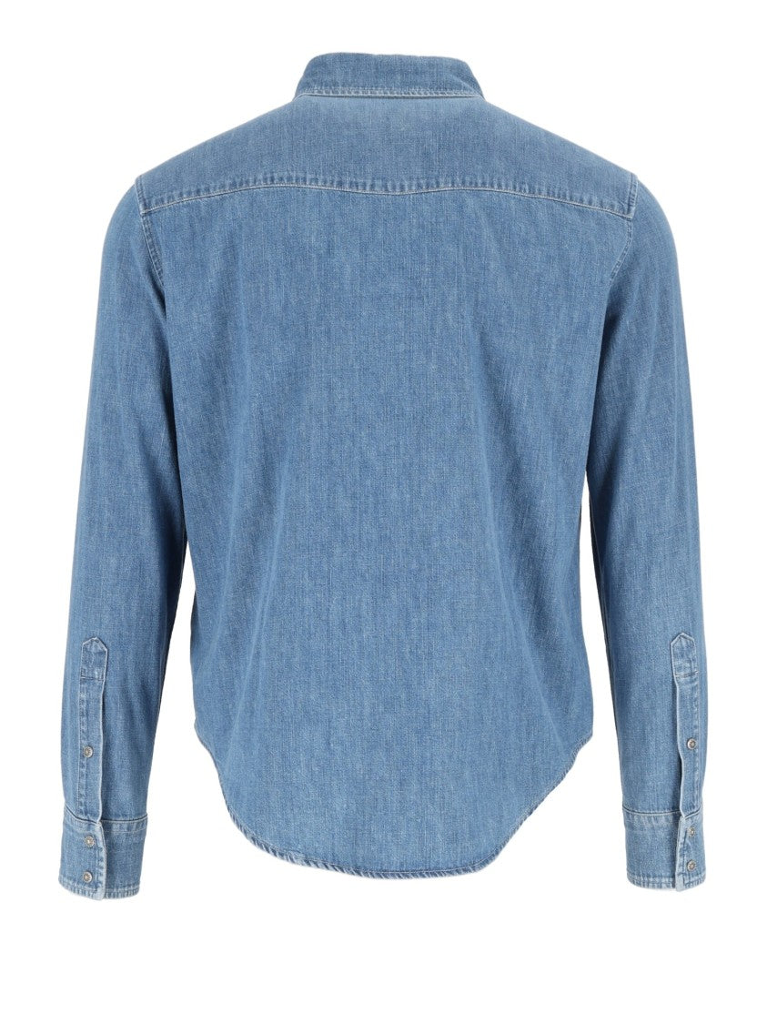 Dondup Blue Denim Button-Down Shirt