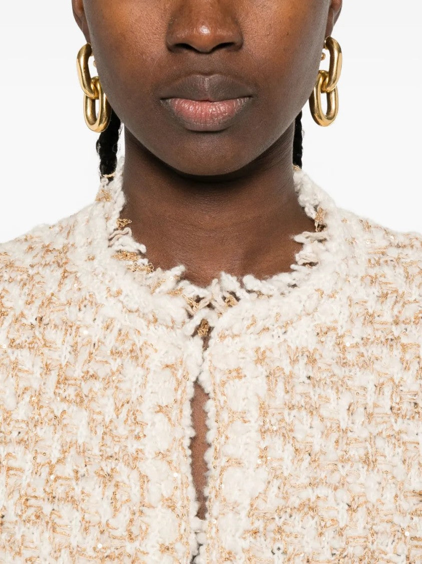 Fabiana Filippi Frayed-Edge Tweed Jacket