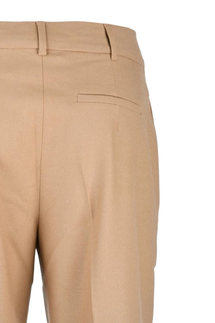 Sportmax Virgin Wool Trousers - Beige