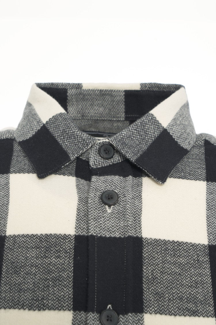 Portuguese Flannel Checkered Flannel Shirt With Button-Down Front