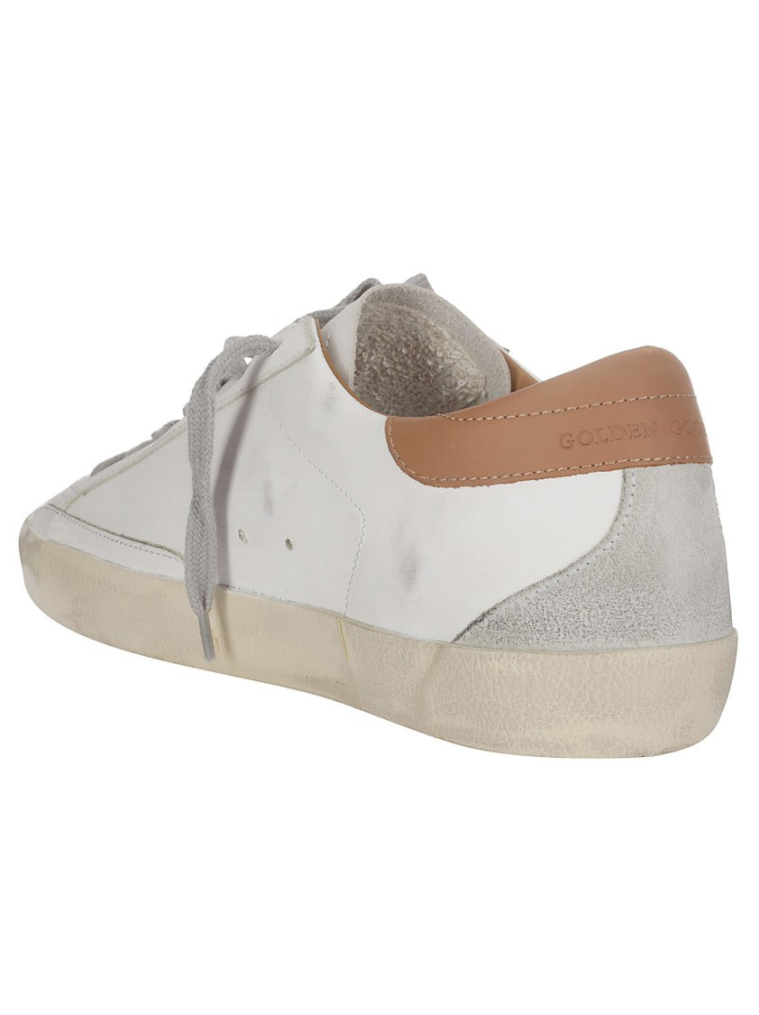 Golden Goose White Sneakers With Grey Suede Star