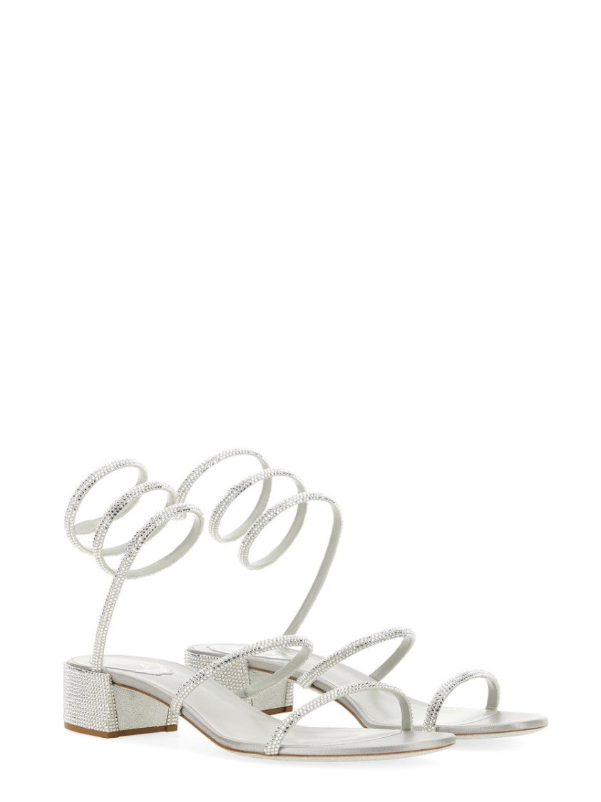 René Caovilla Cleo Spiraling Embellished Sandals