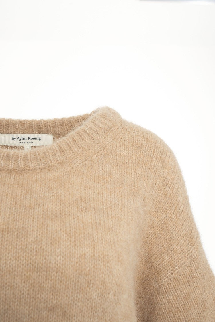 By Aylin Koenig Relaxed-Fit Alpaca Blend Sweater With Ribbed Details