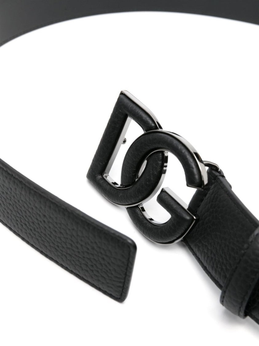 Dolce & Gabbana Textured Leather Belt