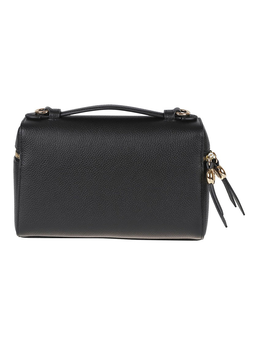 Tory Burch Black Leather Double-Zip Mini Bag