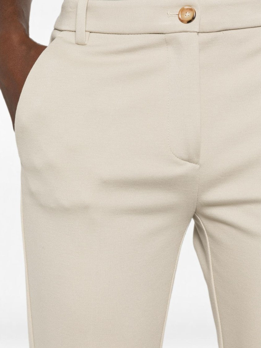 Pinko Beige Tapered Refined Detail Slim Tailored Pants