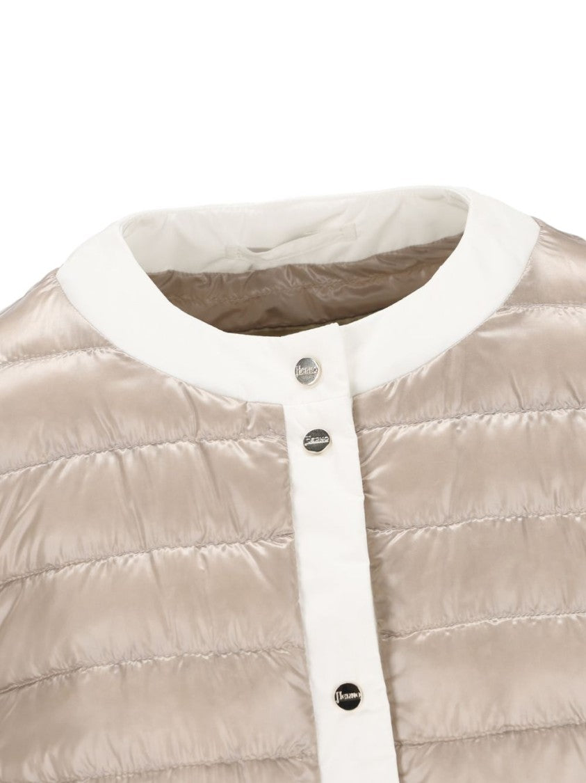 Herno Lightweight Quilted Jacket With Contrasting Trim