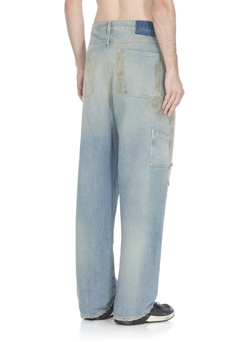 Golden Goose Light Blue Cotton Jeans