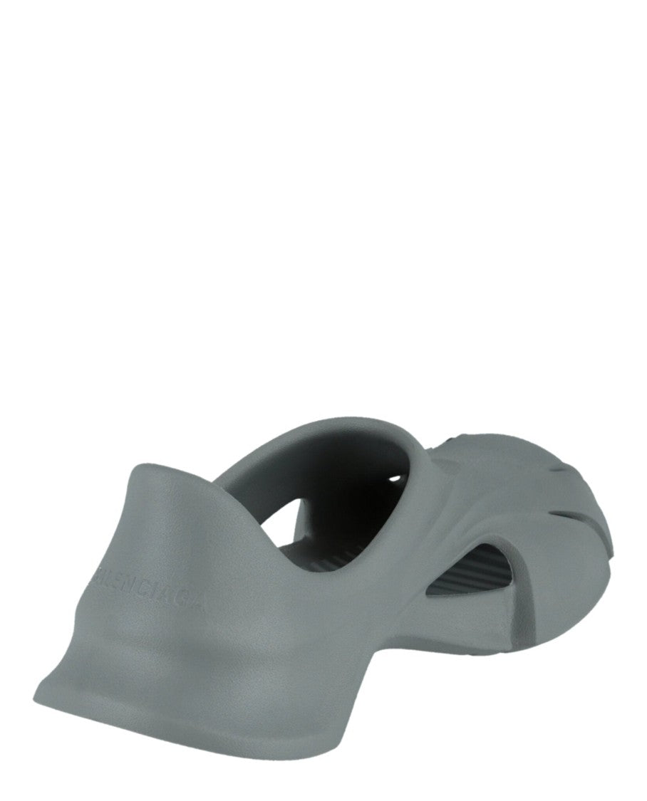 Balenciaga Sculpted Molded Clogs With Ventilation Cutouts And Block Heel