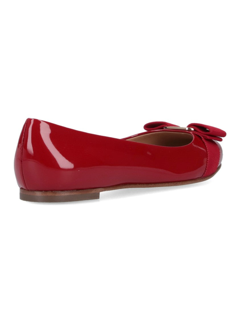 Ferragamo Varina Ballet Flats – Red