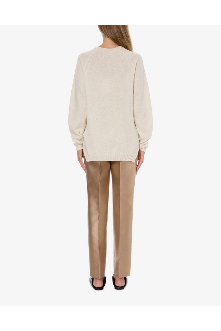 Alberta Ferretti White Wool-Blend Sweater