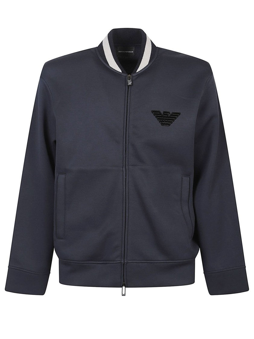 Emporio Armani Dark Navy Modal Bomber Jacket