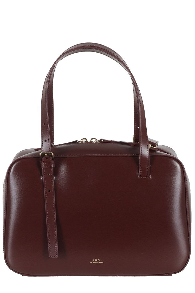 A.P.C. Wine Sac Virginie Box Double-Handle Polyurethane Mini Bag
