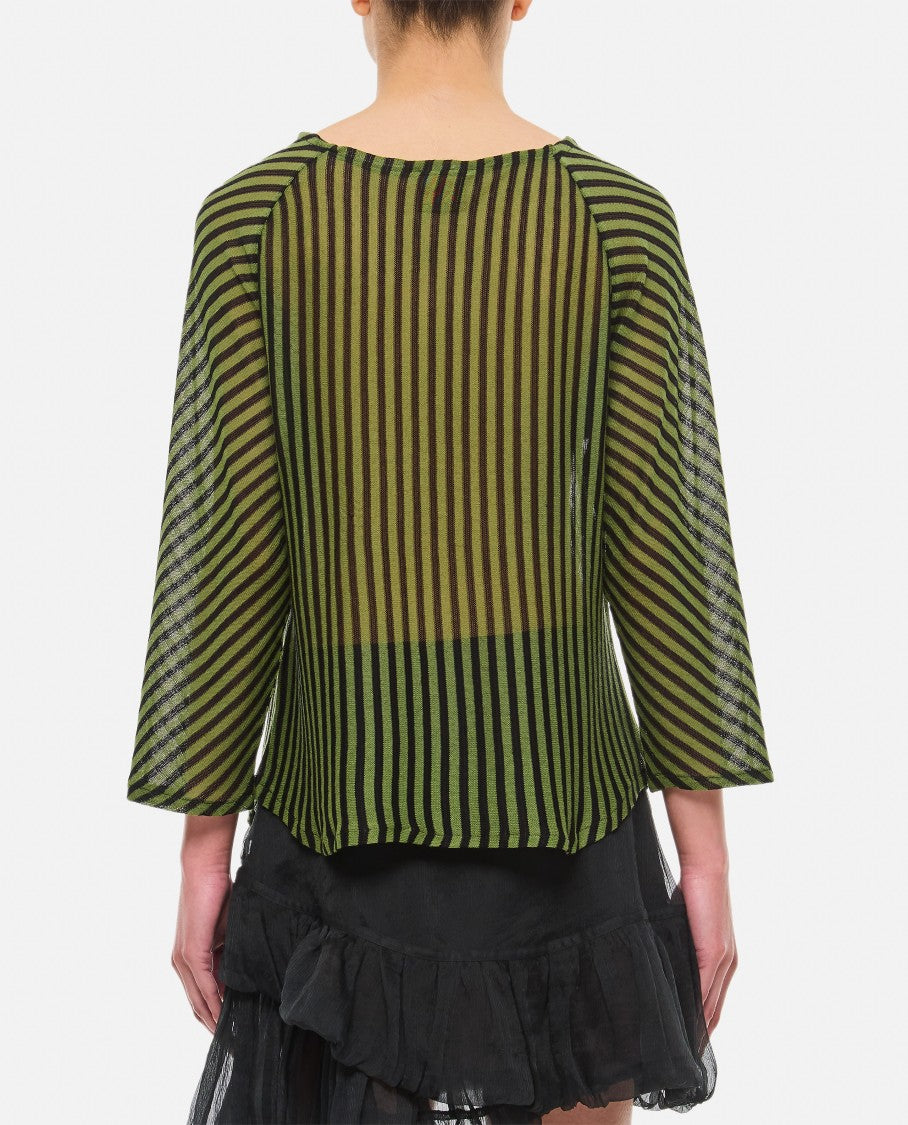 Vitelli Linen Cotton And Wool Raglan Sweater