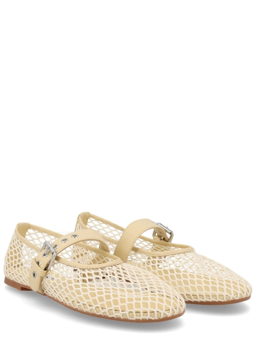 Senso Mesh Transparent Silver Buckle Flats