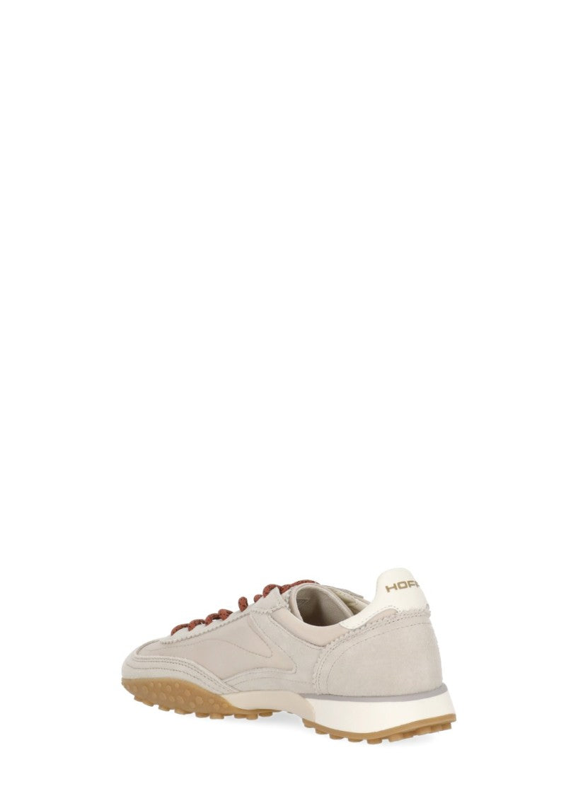 Hoff Beige Retro-Inspired Textured Grip Suede Sneakers