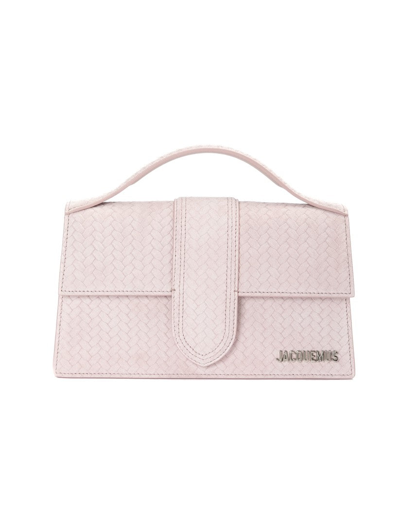 Jacquemus Light Pink Le Grand Bambino Suede Top-Handle Bag