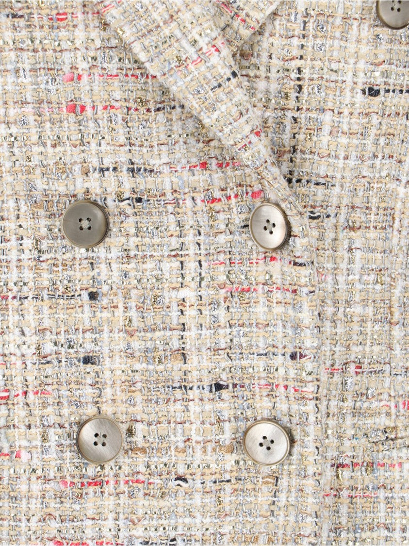 Lardini Double-Breasted Blazer – Beige