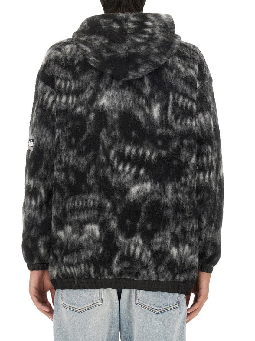 Aries Textured Grey Oversized Sweatshirt