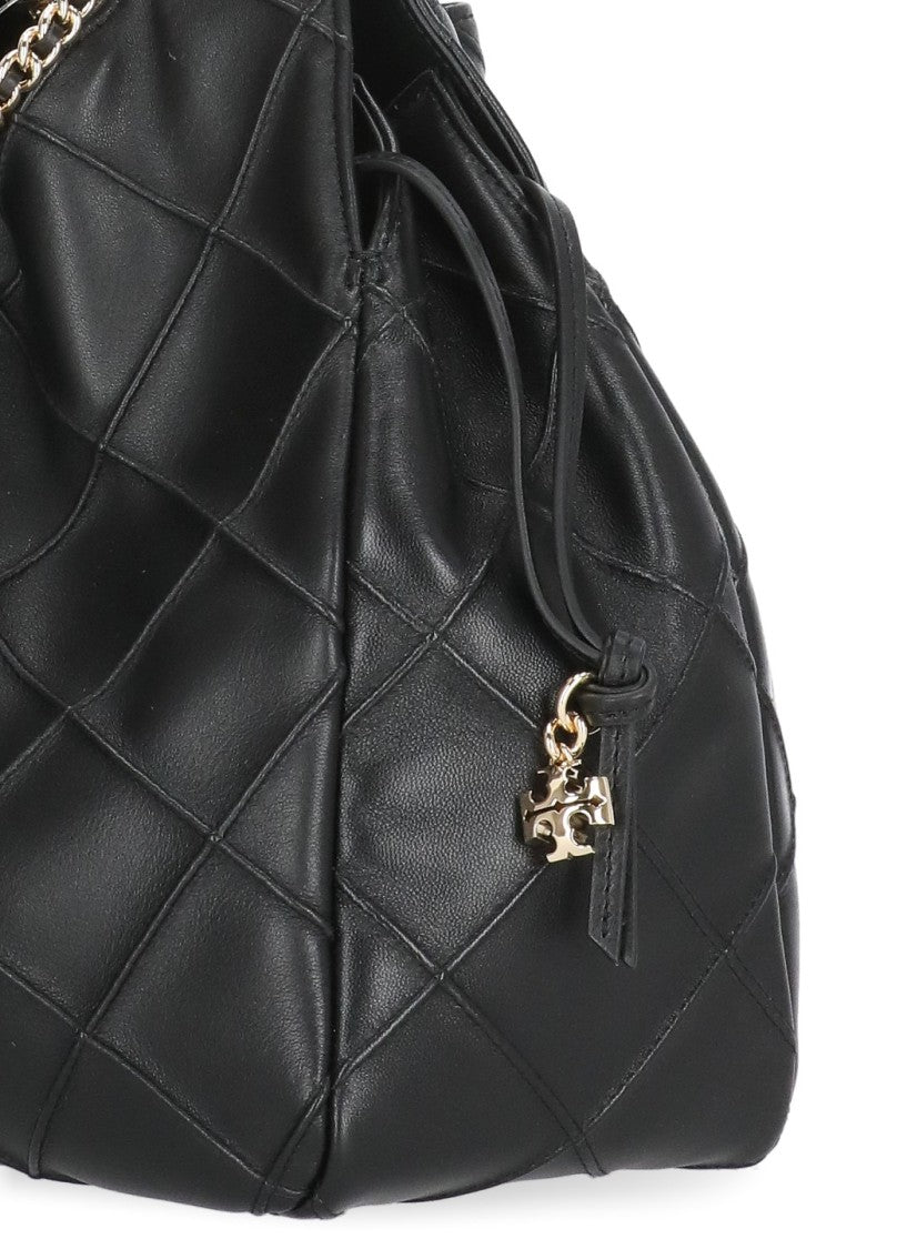 Tory Burch Black Quilted Leather Chain Detail Shoulder Bag