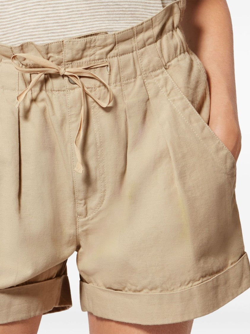 Isabel Marant Étoile Gathered Waistband Shorts With Front Pleats