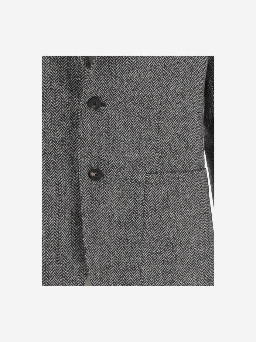 Tagliatore Wool Tweed Single-Breasted Jacket