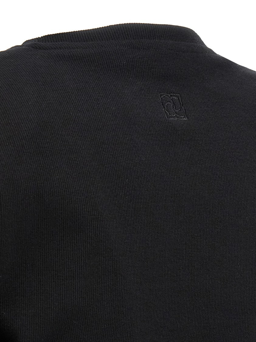 Magda Butrym Ribbed Cotton T-Shirt With Front Knot Detail