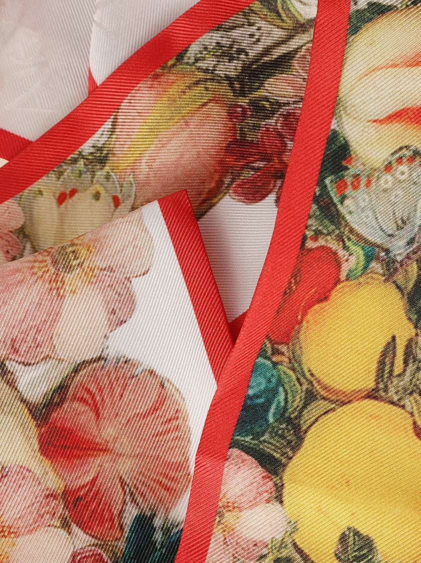 Alexander Mcqueen Floral Print Silk Scarf